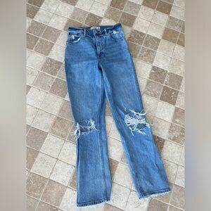 Abercrombie & Fitch Distressed Blue Denim Jeans